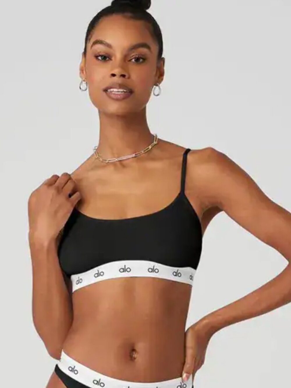 Alo Yoga Icon Soft Cami Bra in Black Size M/L